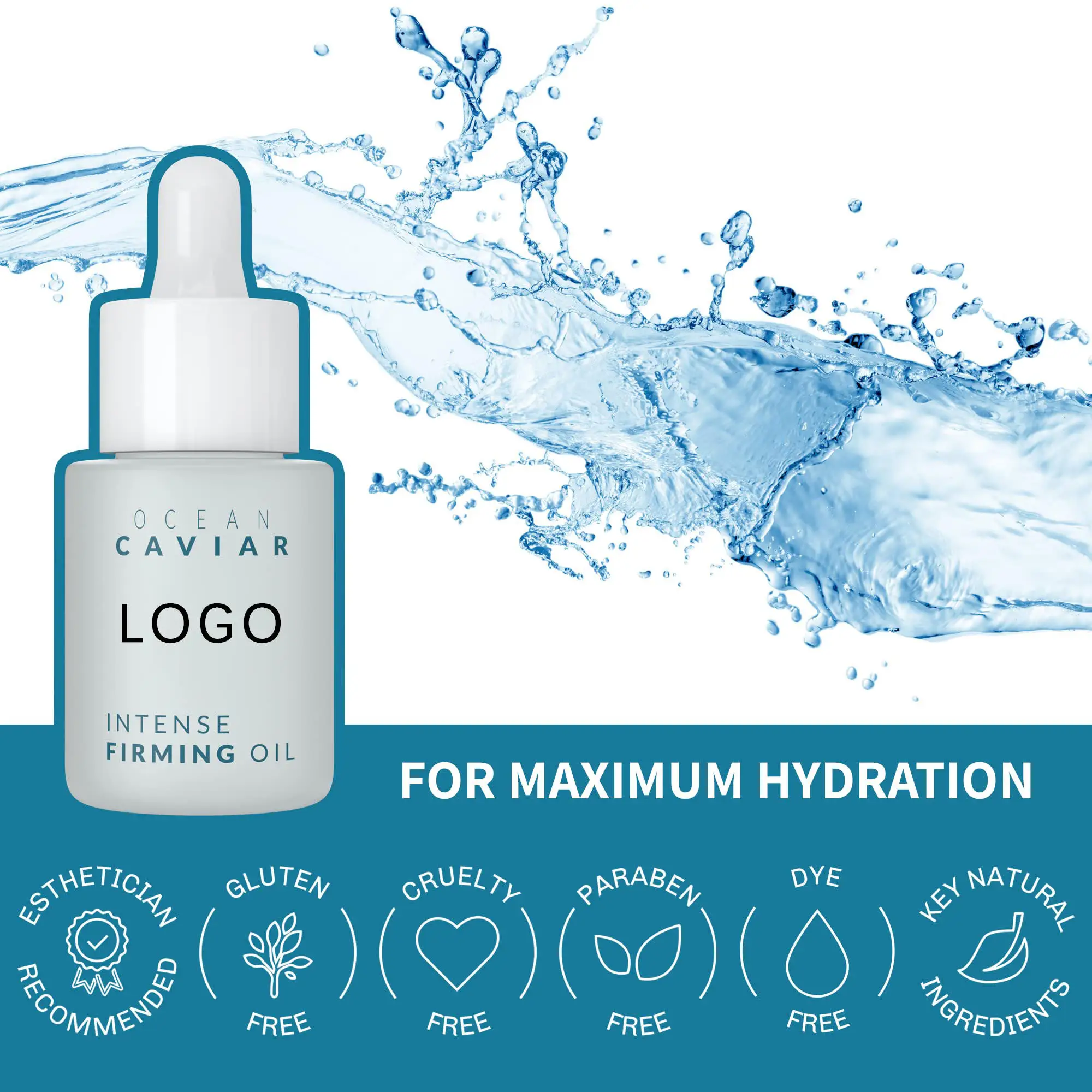 Caviar Intense Firming Oil Anti Aging Face Tightening Serum with Vitamin E - Reduce Fine Lines and Firm Lift Skin - OEM/ODM