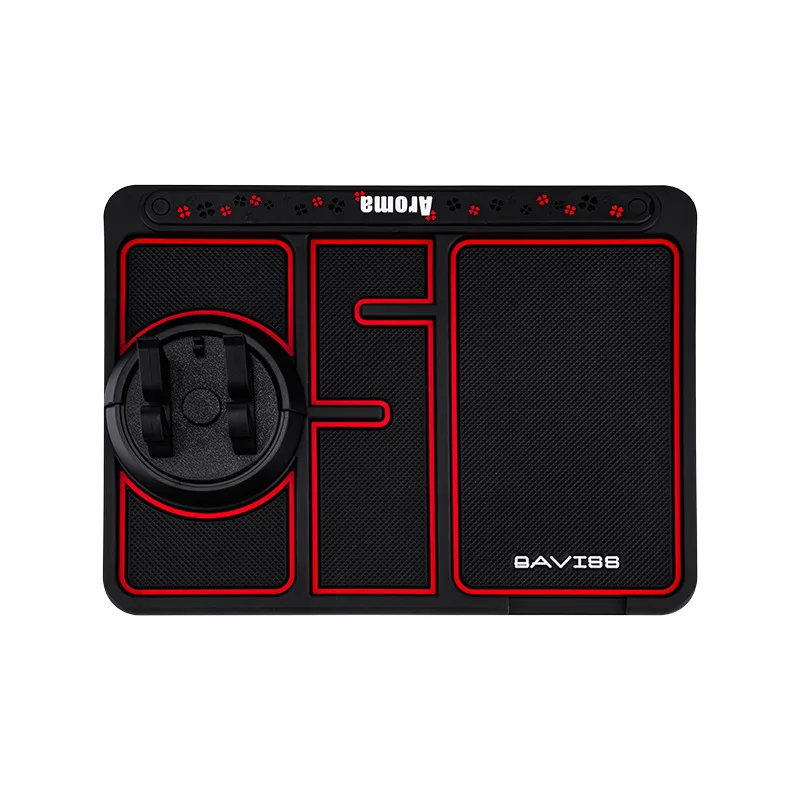 Multi-function Car Mobile Phone Bracket Car Non-slip Pad Bracket Storage Pad Temporary Parking Number Plate Bracket