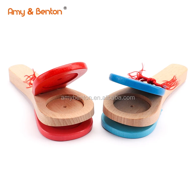 Wholesale Kids Noise Maker Musical Toys Wooden Hand Clapper Musical Instruments From amybenton