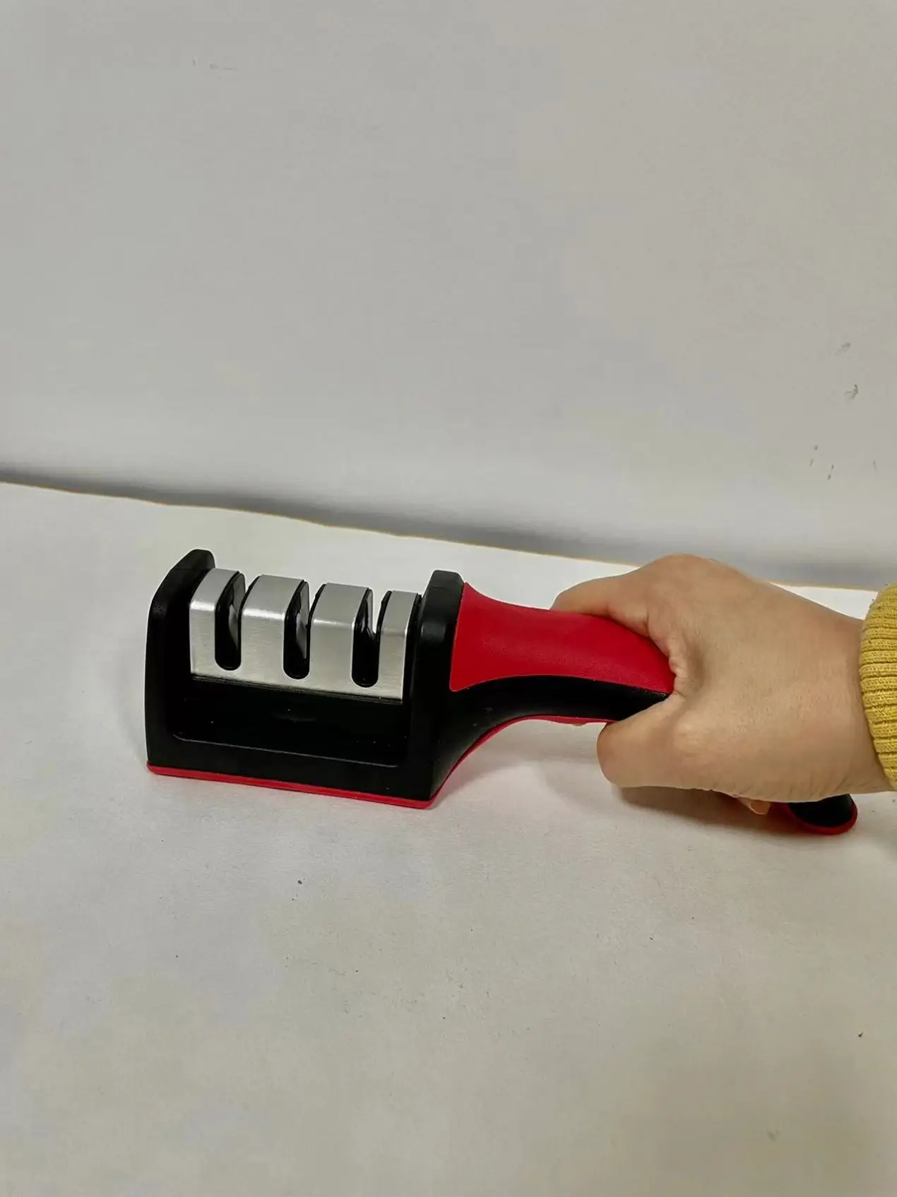 Knife Sharpener, 4-in-1 Kitchen Knife Accessories, Easy Sharpening 4-Stage Kitchen Sharpener Helps Repair, Restore and Polish