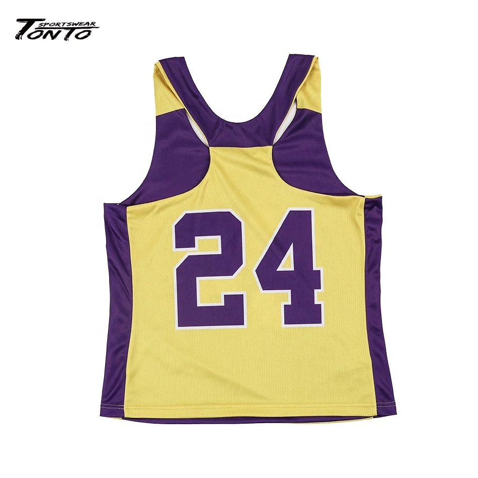 Custom made women reversible cheap dye sublimation printing lacrosse pinnies uniforms