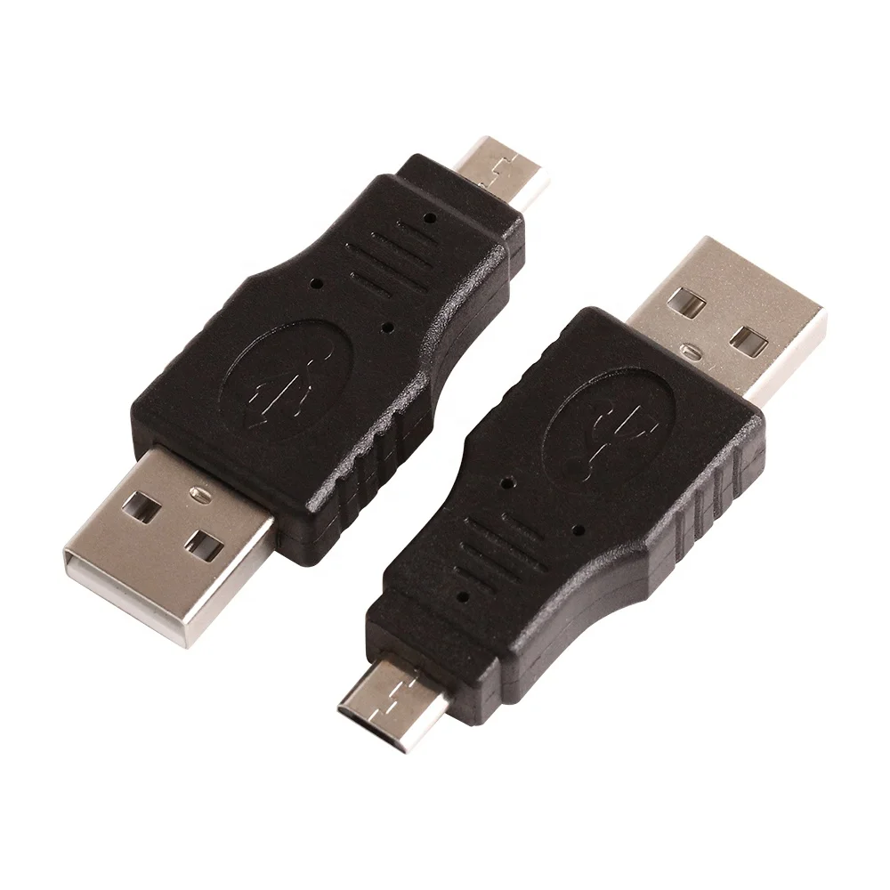 Черный Универсальный адаптер USB 2 0 папа-Micro 5Pin папа M/M конвертер для Xiaomi Samsung HTC
