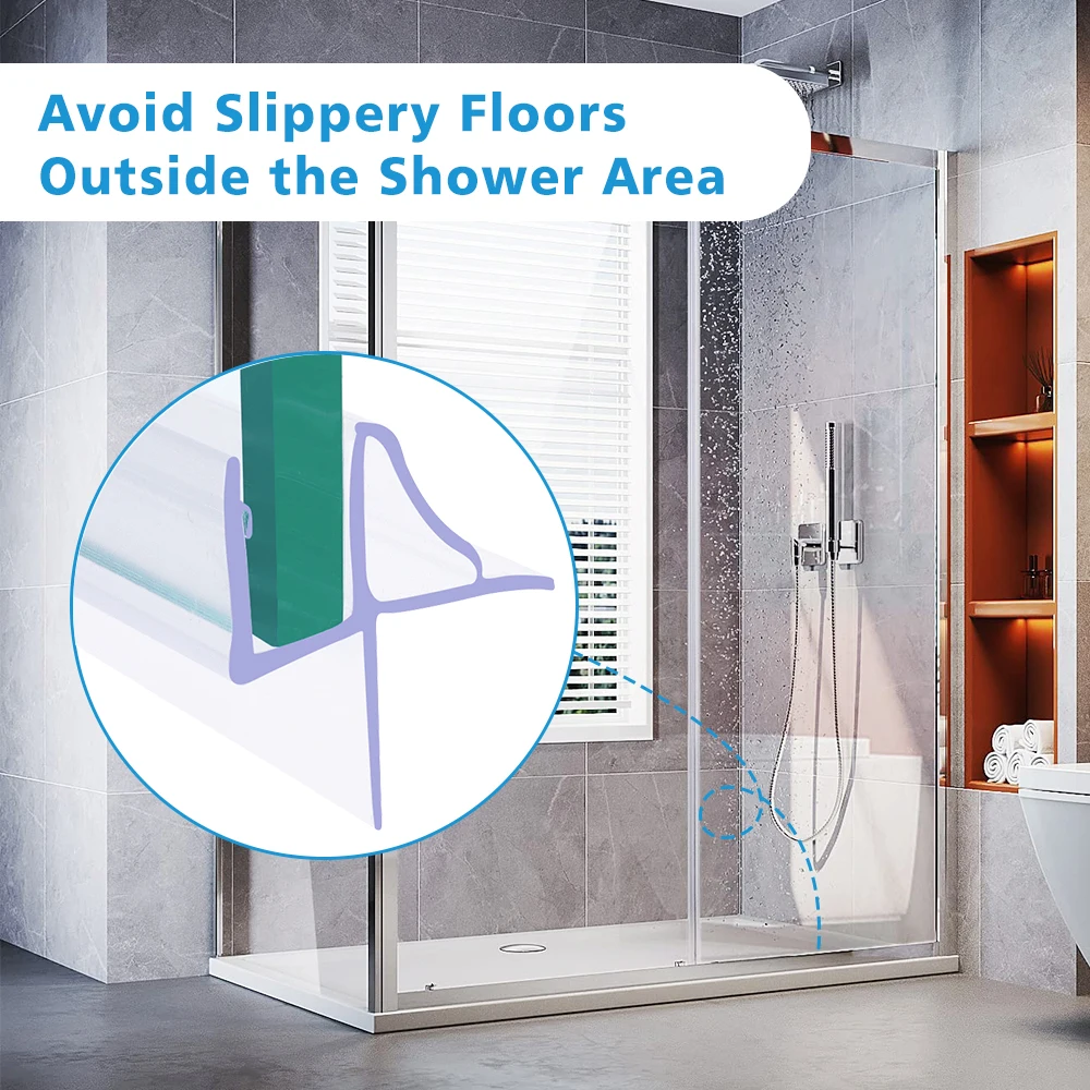 GUIDA 712268 bathroom accessories Curved bath shower screen plastic seal stripe for 6-12mm glass strip