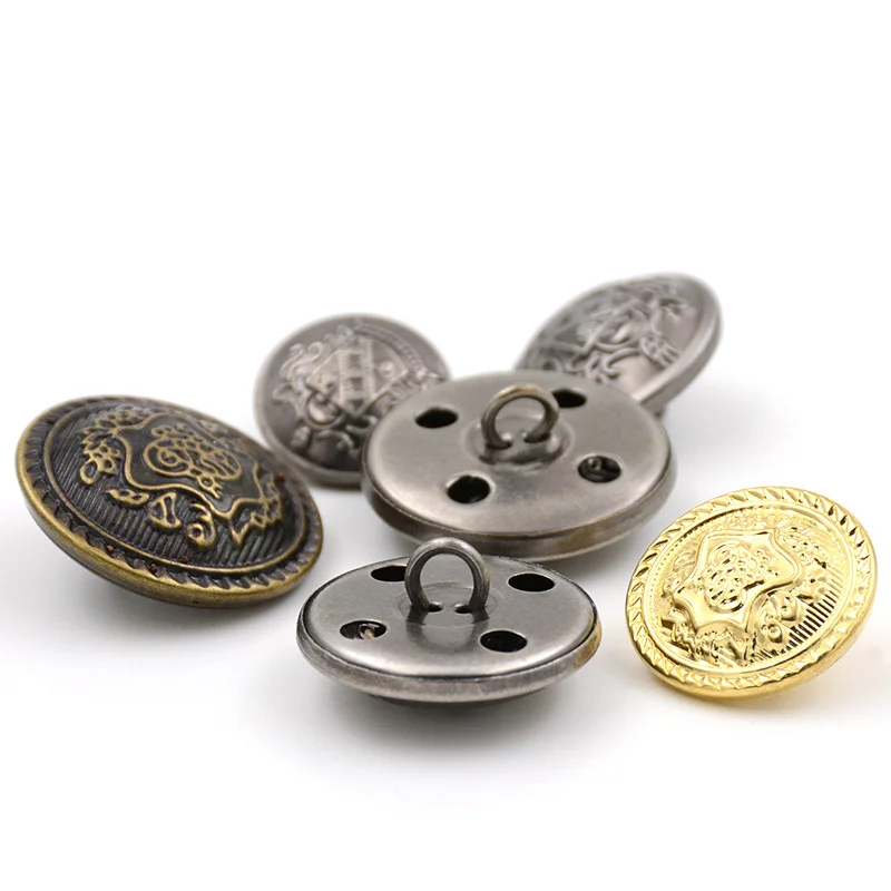 uniform scrub jacket snap button brass shank button