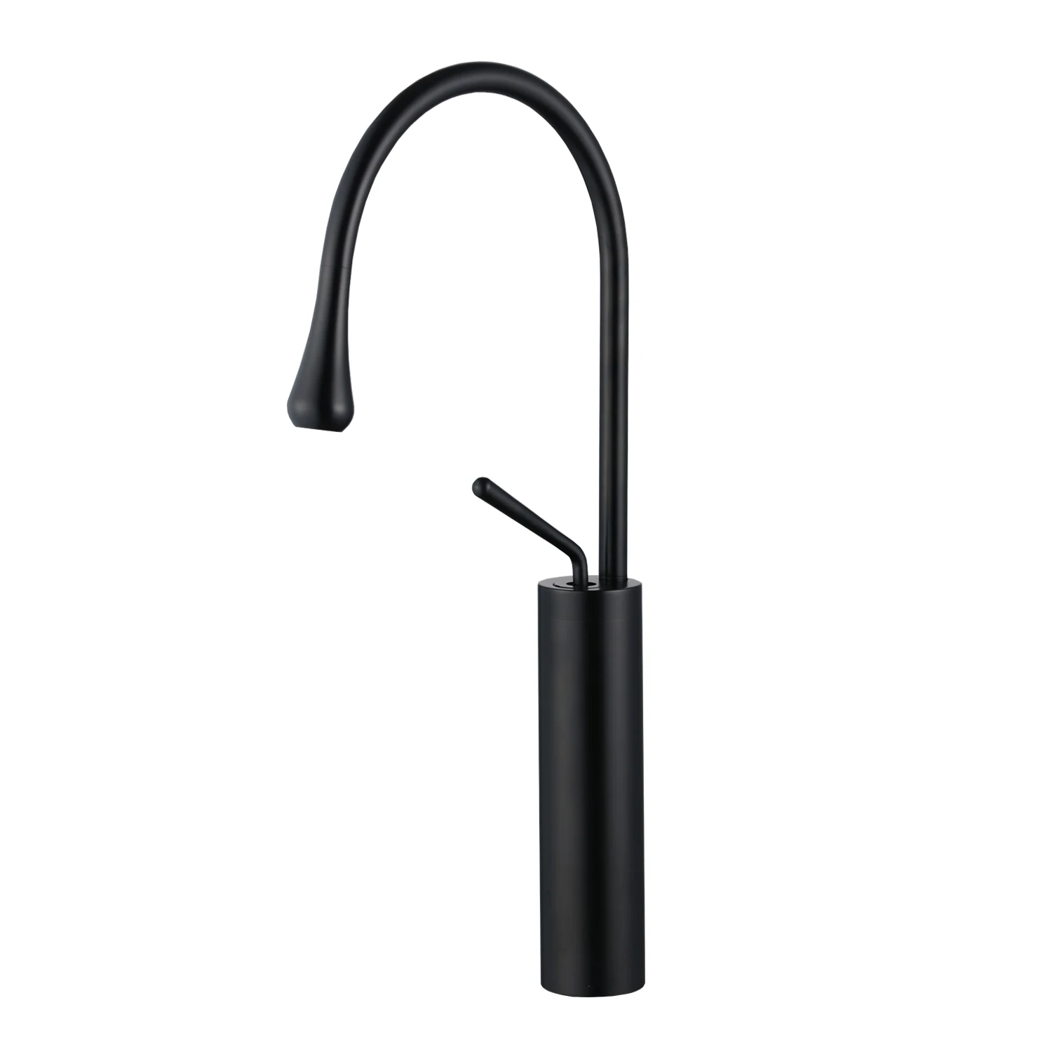 Beelee Black Color Bathroom Brass Water Drop Wash Basin Mixer Taps