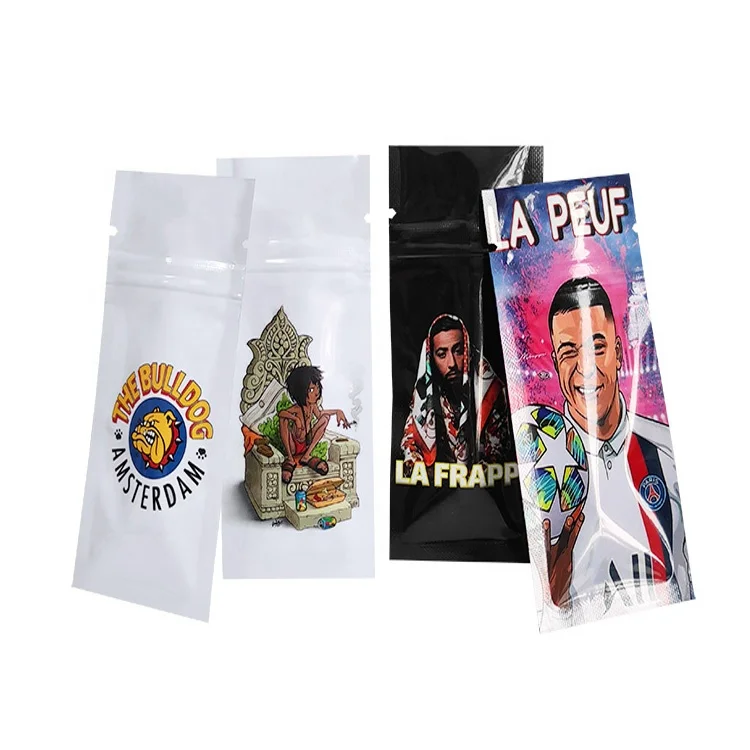 Personalized Small Stick Shape Mylar Foil Single One Cigar Wraps Packaging Bags