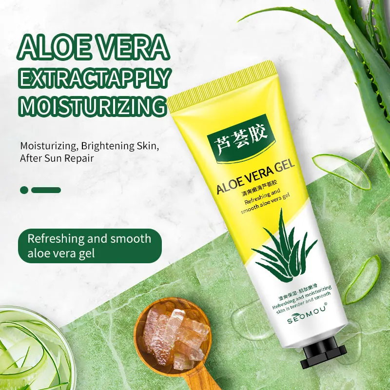 30g Pure organic Moisturizing and Nourishing Skin Care Natural 99% Aloe Soothing Gel for sunburn repair