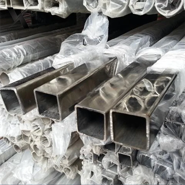 polished bright stainless steel square pipe prices