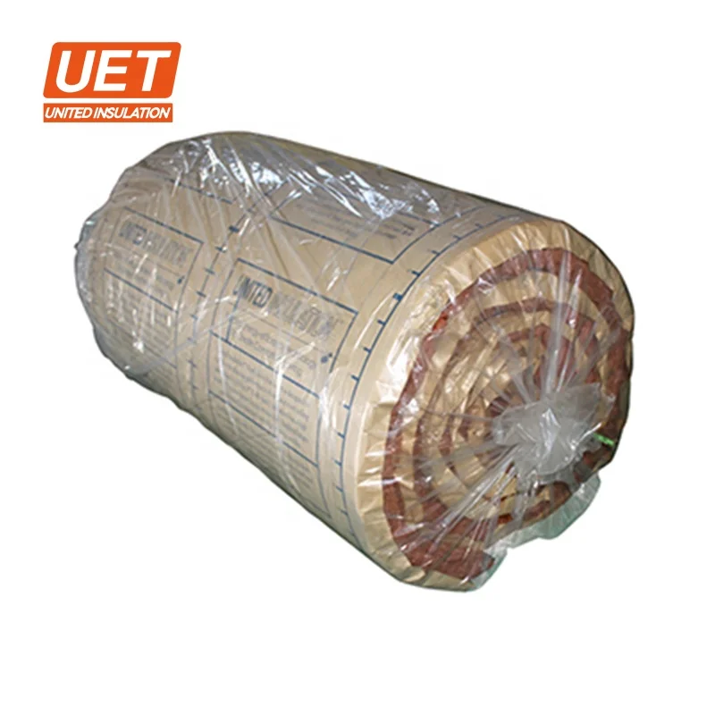 fire resistant fsk aluminum foil thermal insulation uet glass wool blanket l insulation with fsk faced