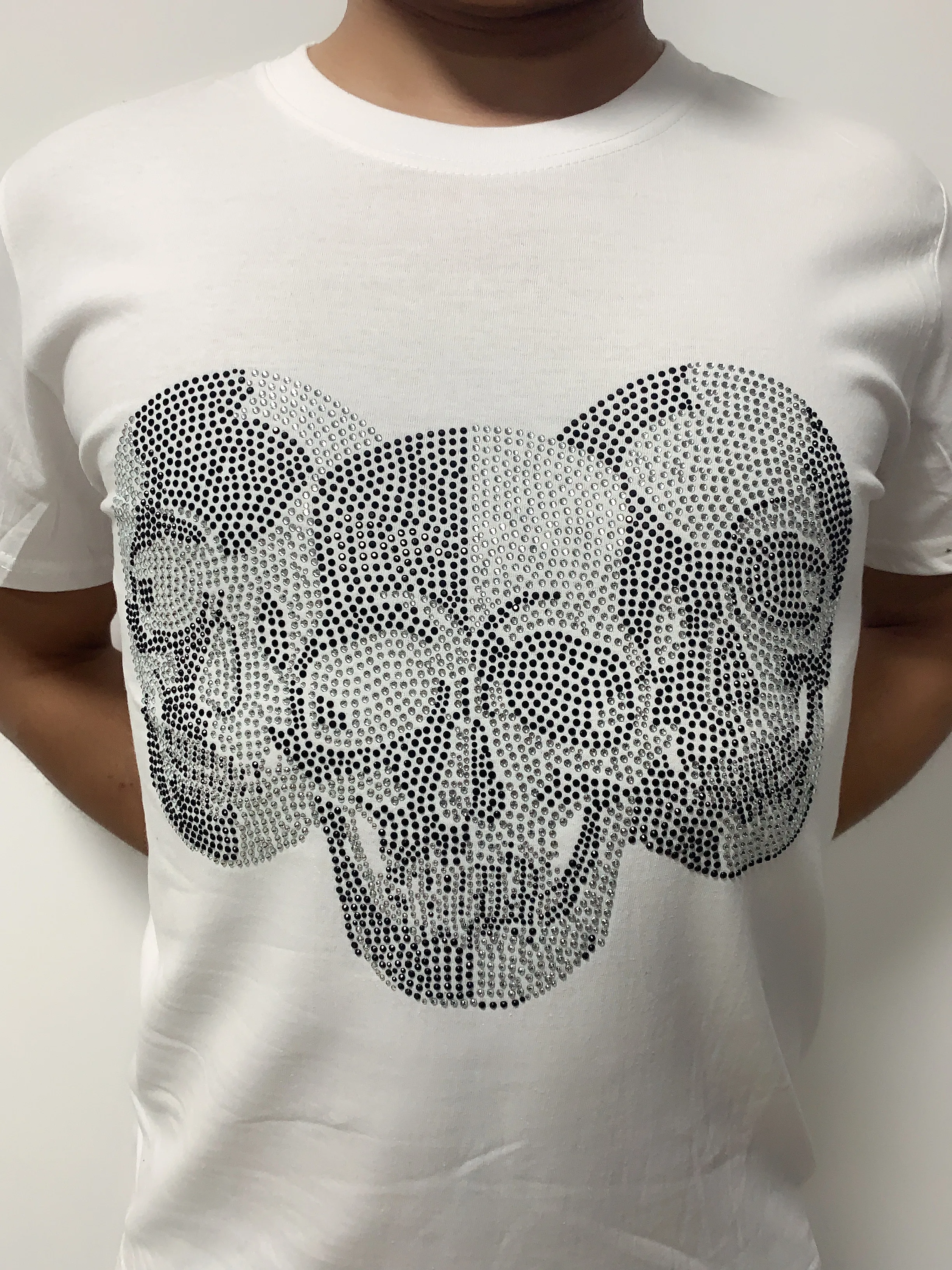 custom design printed tshirt top quality skull