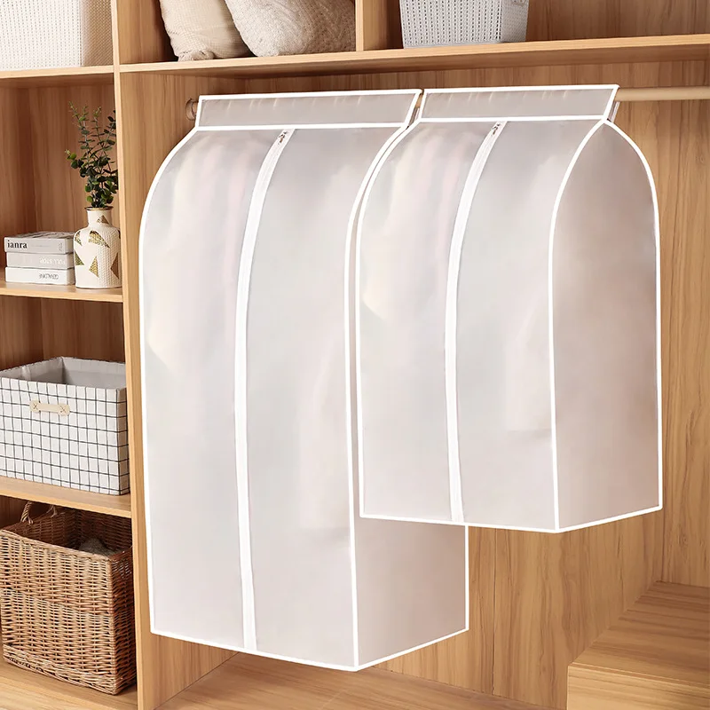 Hot Sale Factory Wholesale Customized Print LogoSize Colors Washable PEVA Transparent Suit Bag Custom Garment Bags