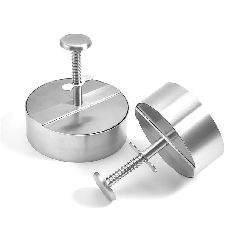 304 stainless steel Adjustable round Hamburger Patty Maker smash meat burger press