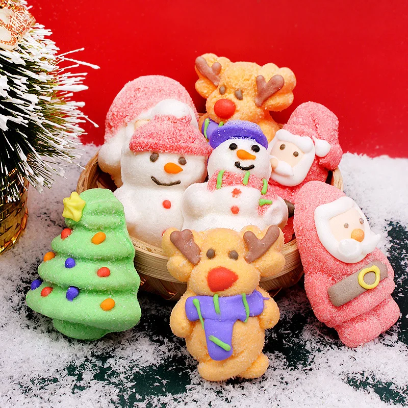 Christmas candy in bulk Santa Claus handmade cute little marshmallows