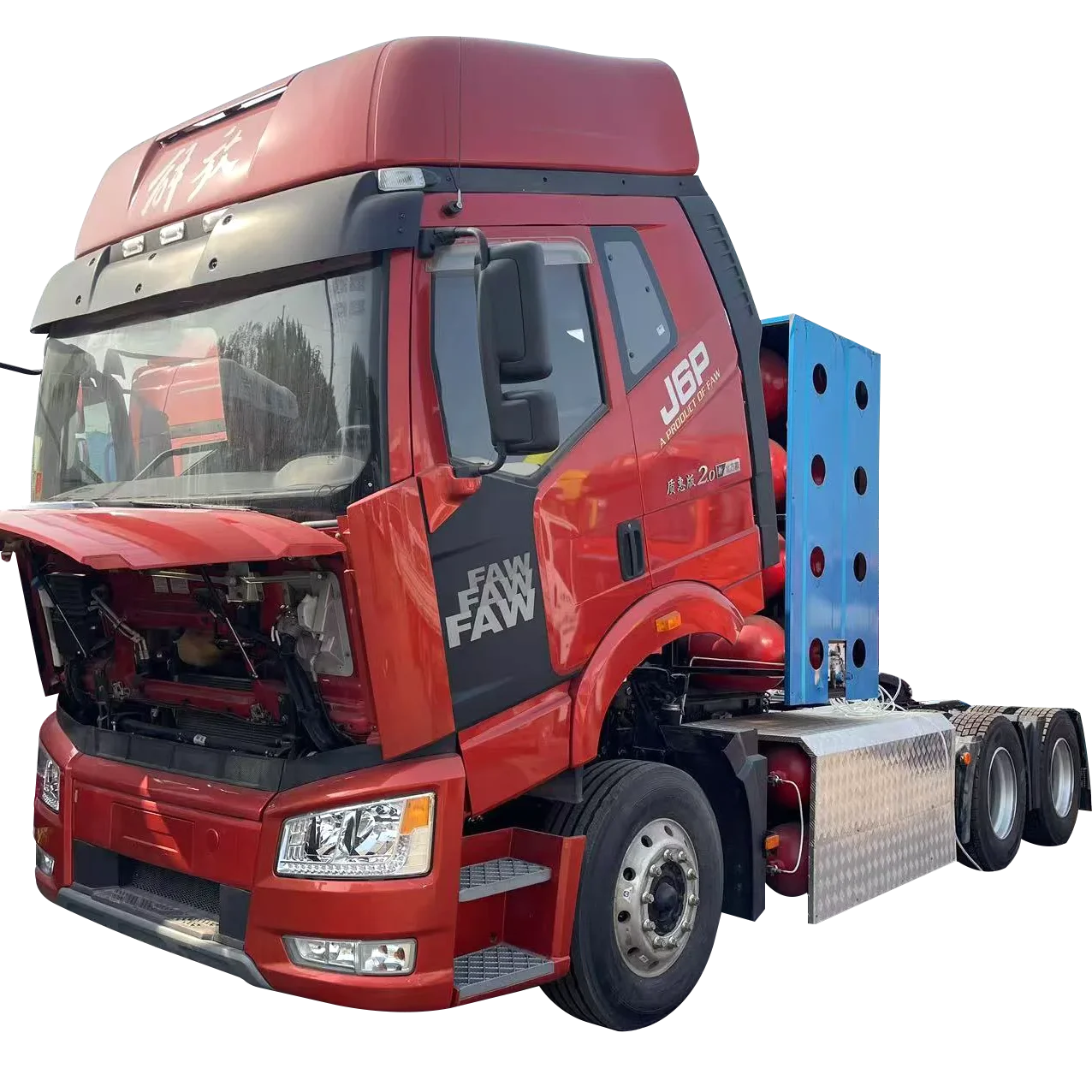 Second Hand FAW Jh6 CNG Tractor Truck Manual Transmission 6x4 Drive Wheel Left Steering Fast Gear Diesel Used Trailer Head