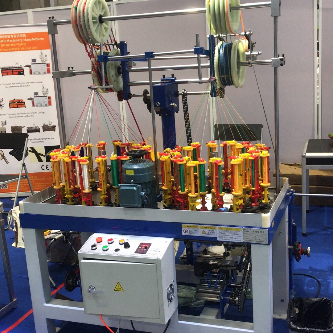 High Quality Qixing 90 Series 32 Spindles 2 Heads Braiding Machine with or without taking up device, rubber feeders