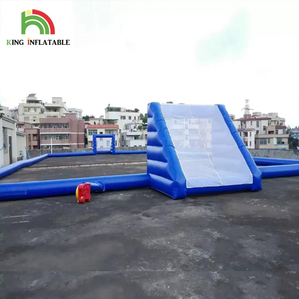Inflatable 3v3 Football Pitch For Street, Inflatable Soccer Field For Rent