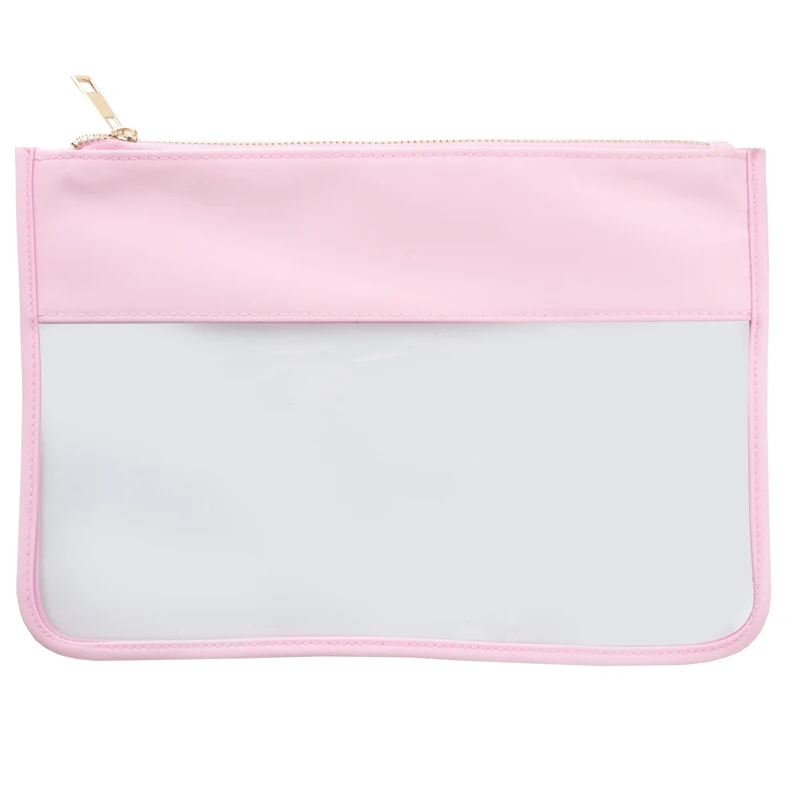 Multi-Purpose Waterproof Clear Toiletry Cosmetics Makeup Pouch with metal zipper