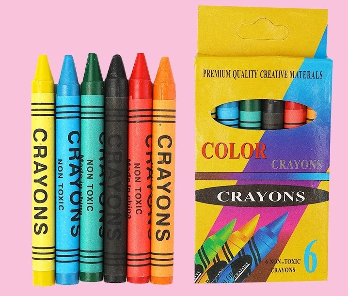 6/8/12/24 Color Pack Wholesale Bulk Oil Pastel Custom Kids Wax Crayons In Box Set For Children