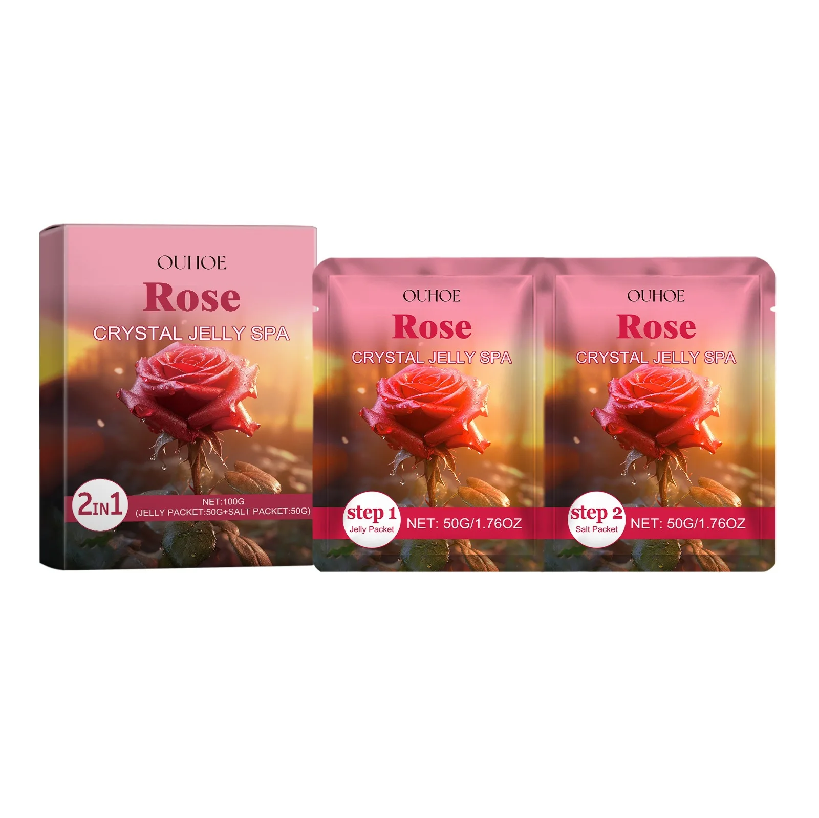 Best Price Pedicure Cares Products Nature Crystal Jelly Foot Spa Peel Off Foot Dead Skin 2 In1