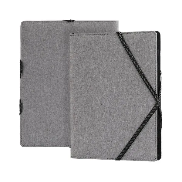 
Multi-functional interior design fabric portfolio with notepad for promotion 