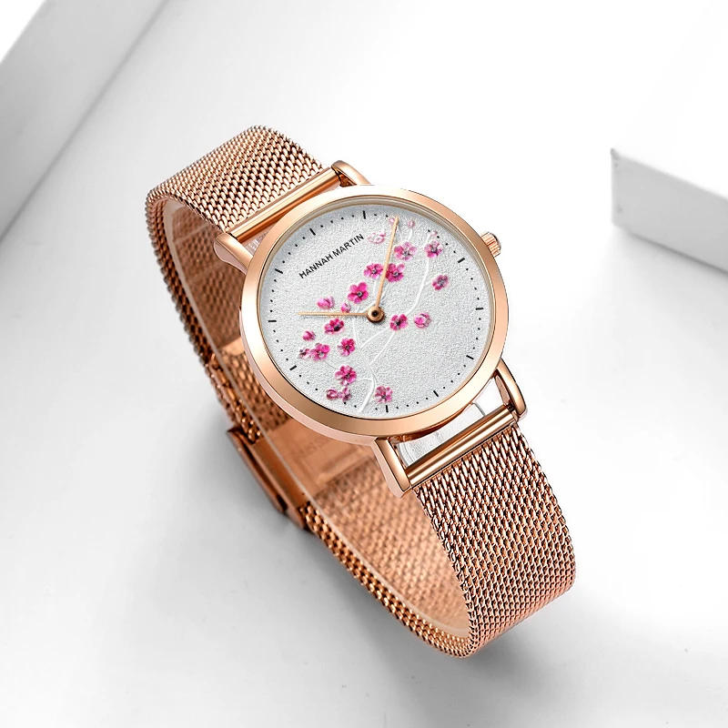 HANNAH MARTIN WATCH FACTORY Hight Quality Fashion Custom Logo Waterproof 3 Bar Case Bracelet China Brand Watch  Manufacturer