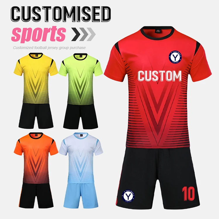 Adult Kids Football Jerseys Sets Men Boys Soccer Kit Sport Clothes  Football Uniforms Women Soccer Training Suits