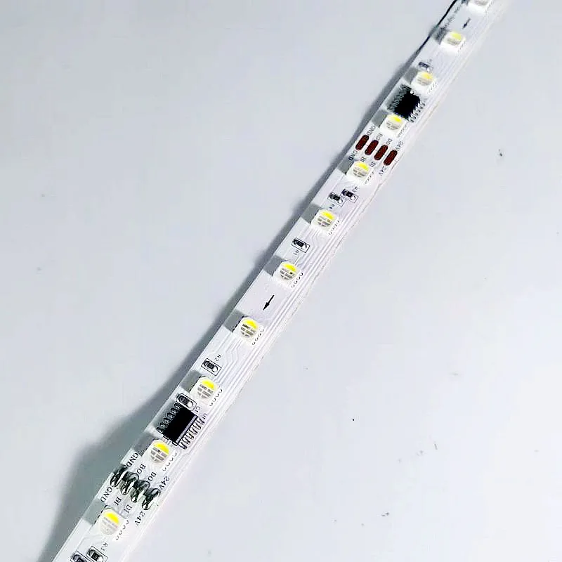 DC24V 60 led ws2814 IC dual signal wire  signal break continuous 5050 RGBW rgbww 2 wire digital 6500K 3000K rgbcw led strip