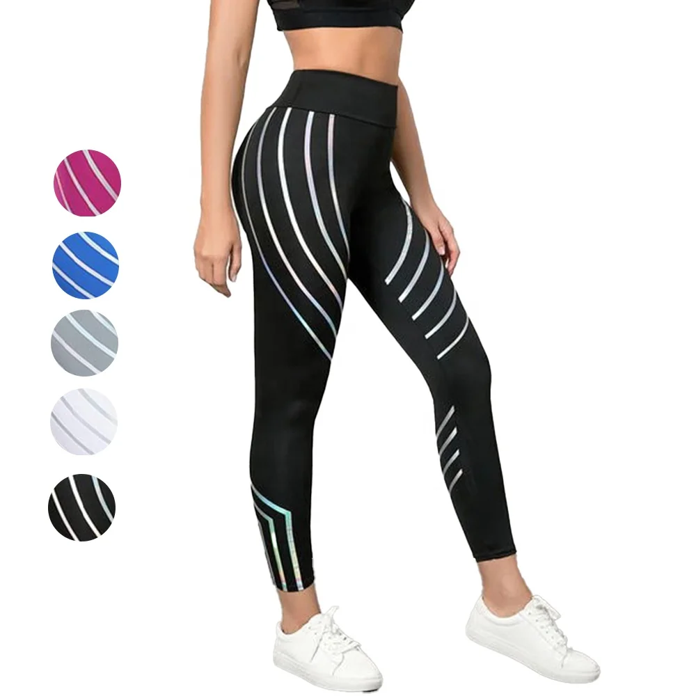 Леггинсы для фитнеса и йоги, с высокой талией и эффектом пуш-ап