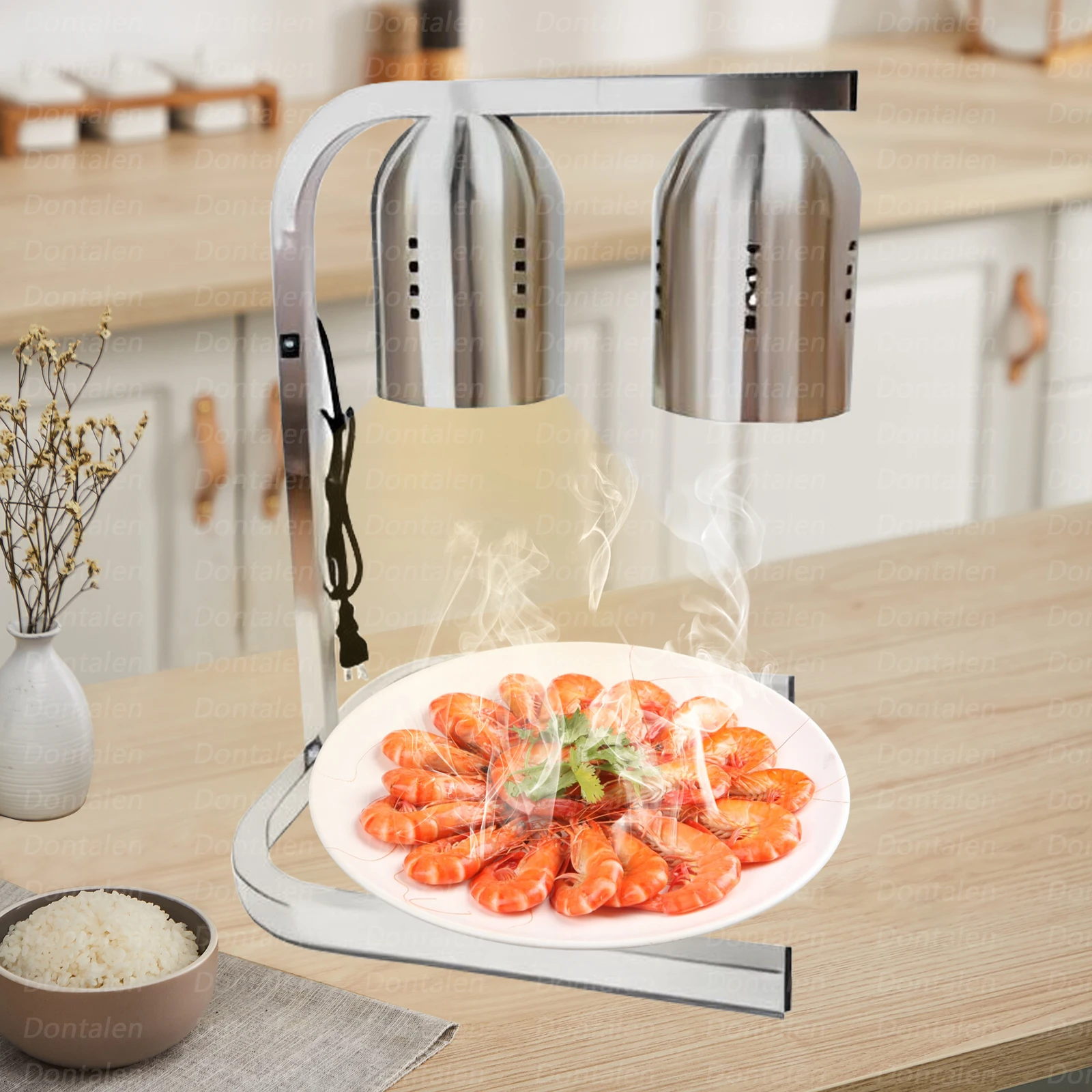 Wholesale Restaurant Hotel Equipment Commercial Heating Lamp Food Warmer Lamp Buffet Stainless Steel Infrared Food Heat Light