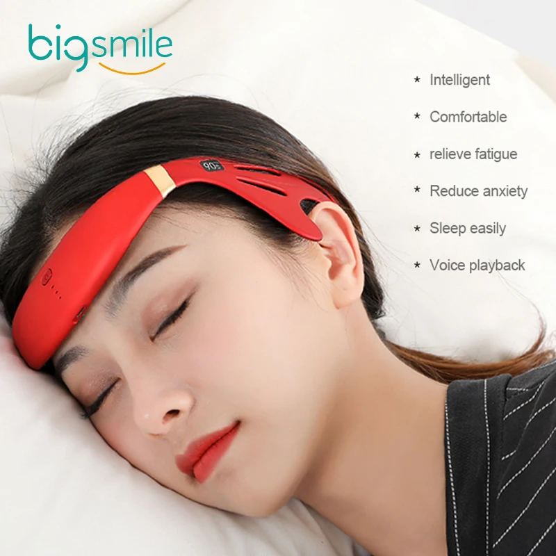 New Electric Headache Migraine Relief Insomnia Relaxation Stress Sleep Aid Massage Device Microcurrent Pulse Tool Head Massager