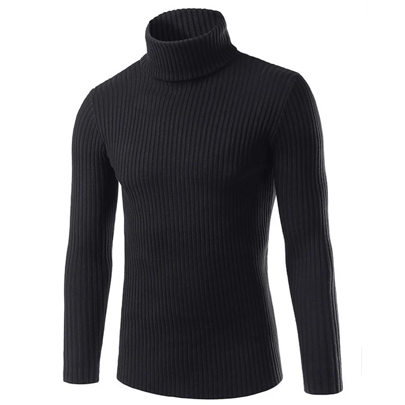 2021 casual wool turtle neck crochet knitwear pullover  men sweater