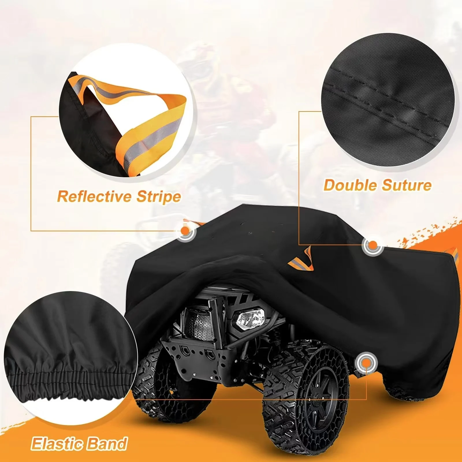 Factory Price Universal Atv Utv Cover Uv Protection Waterproof Outdoor Oxford Atv Cover