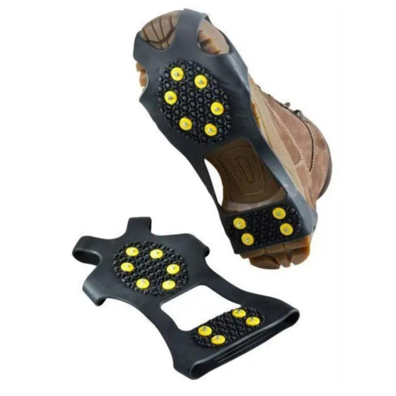 Stainless steel  crampons non slip shoe covers for ice fishing  skiing and winter walking