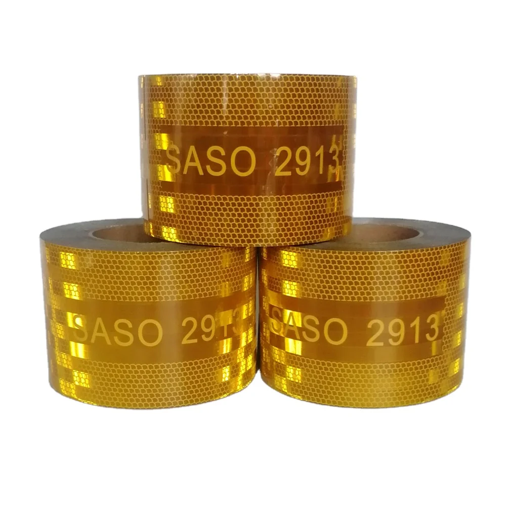 Saber Certificate SASO 2913 Saudi Reflective Mater Safety Sticker Warning Marking Roll