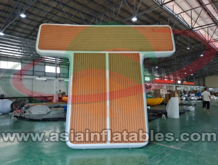 Protection Inflatable Floating Platform Sea Island/ Pvc Floating Swimming Dock Platform Inflatable Water Platform