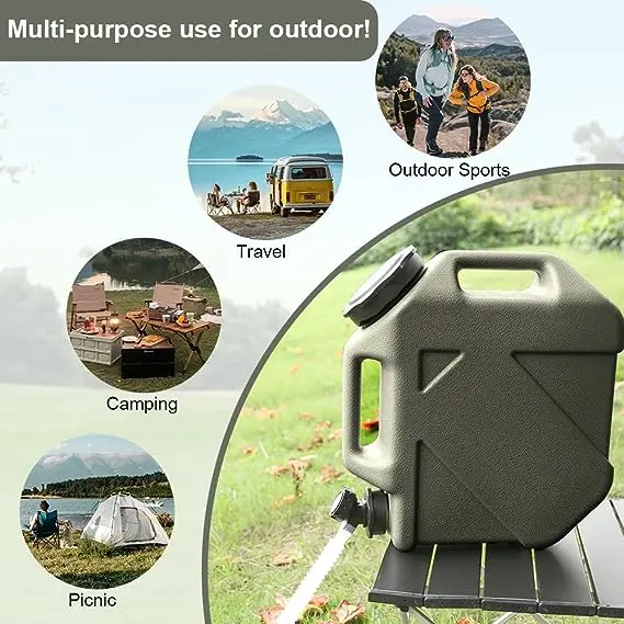 Outdoor camping food grade water bucket with faucet emergency storage large capacity10L 18L tank portable Travel bucket with Tap