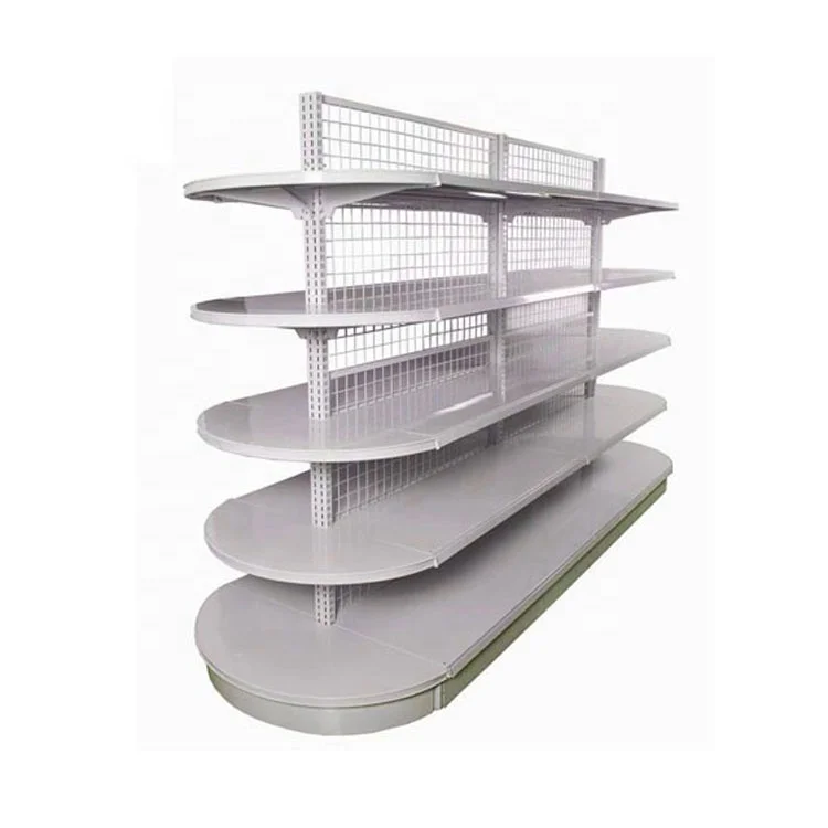 Factory direct sale single and double metal material supermarket shelves gondola rack for store