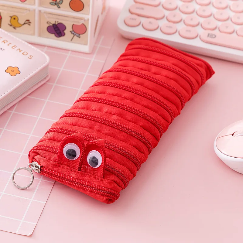 New Designer innovation cute whole zipper pencil bags unique kawaii monster pencil case for school boys