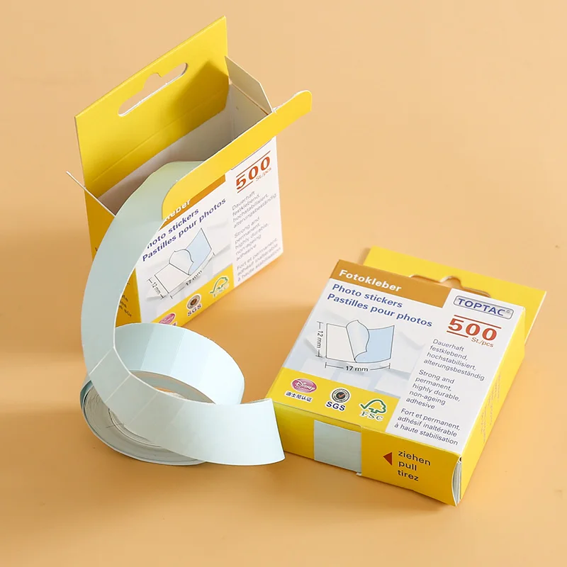 500 шт. Autocollant клейкие фото наклейки с двойным
