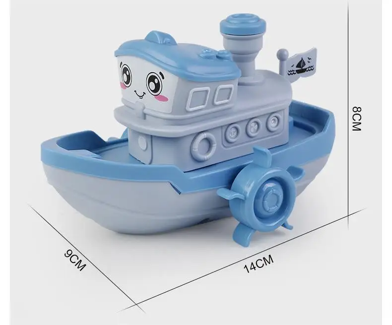 Baby Bath Toy Ferry Boat with Mini Cars Bathtub Toy With spring Can Swim Boat swimming pool toys