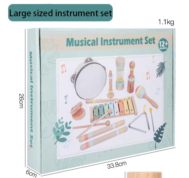 New Design Wooden Percussion Instruments for Kids Neutral Color Musical Toys Baby Musical Instruments Montessori Toys