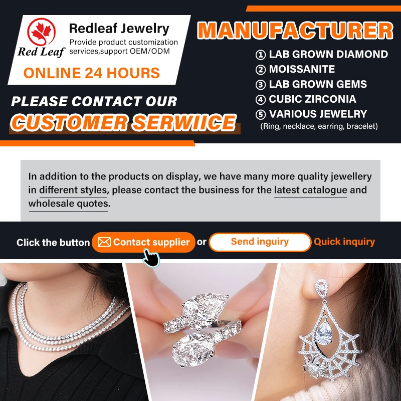 Redleaf лидер продаж VVS Gra Moissanite незакрепленные драгоценные камни полный многоцветный круглый бриллиант с блестящей огранкой для помолвки кольцо