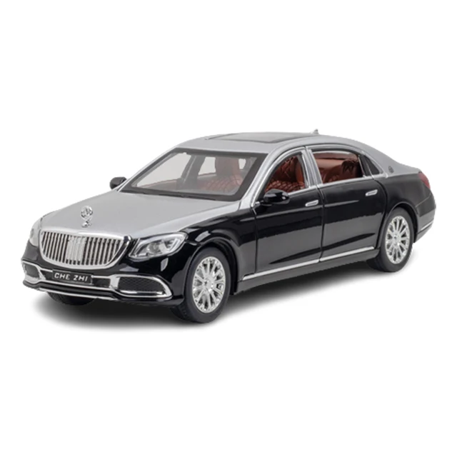 Cross border 1:24 Maybach GLS600 simulation alloy pull back sound and light car model toy diecast toy car wholesale