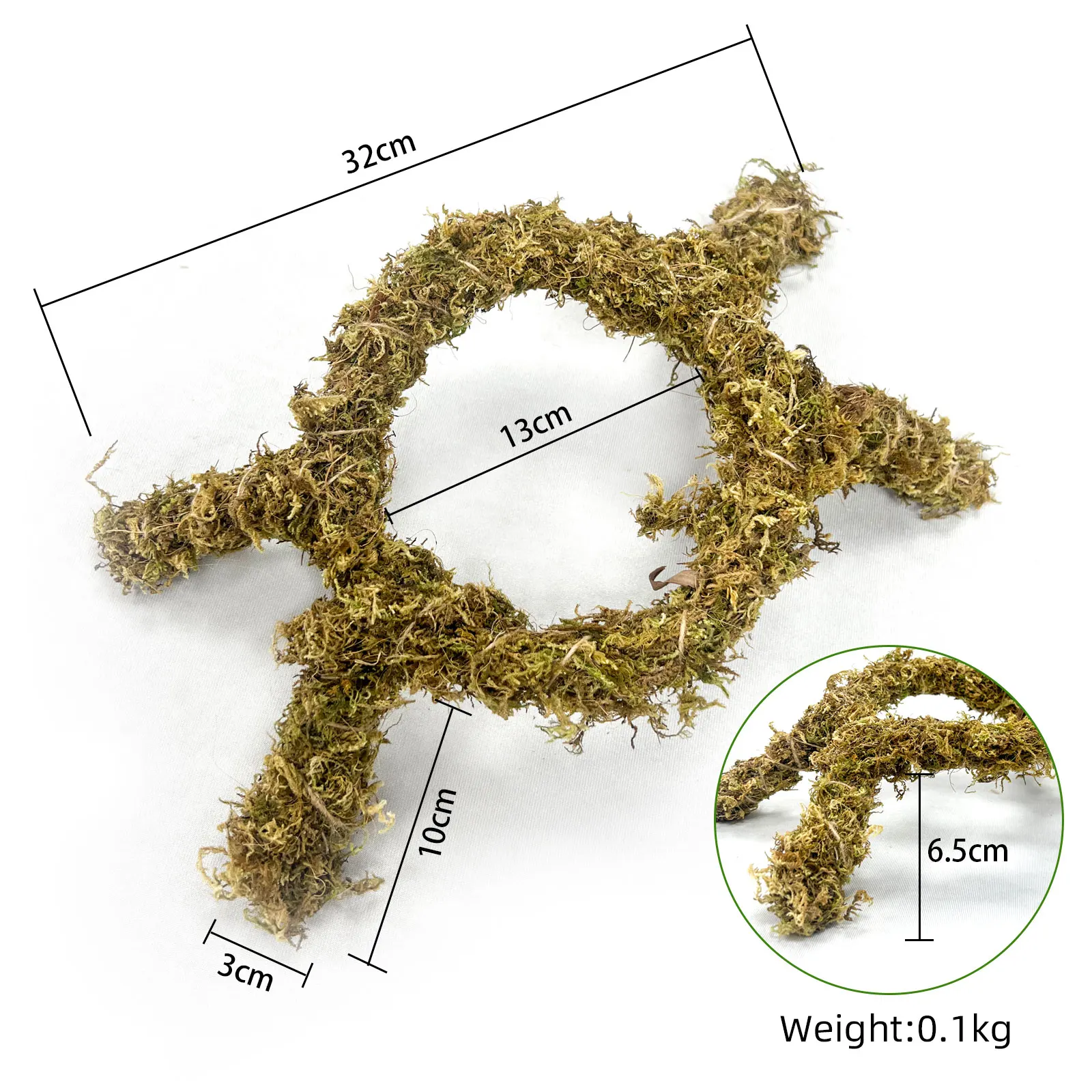 Moss-Covered Four-Legged Rack, Ideal Playground for Aquatic Creatures and Hermit Crabs