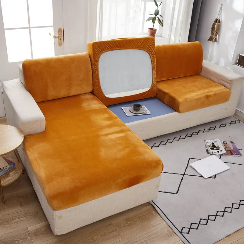 High Quality Elastic All Inclusive Velvet Sofa Cover Universal Cushion Combination Sofa Fitted Sheet Cover