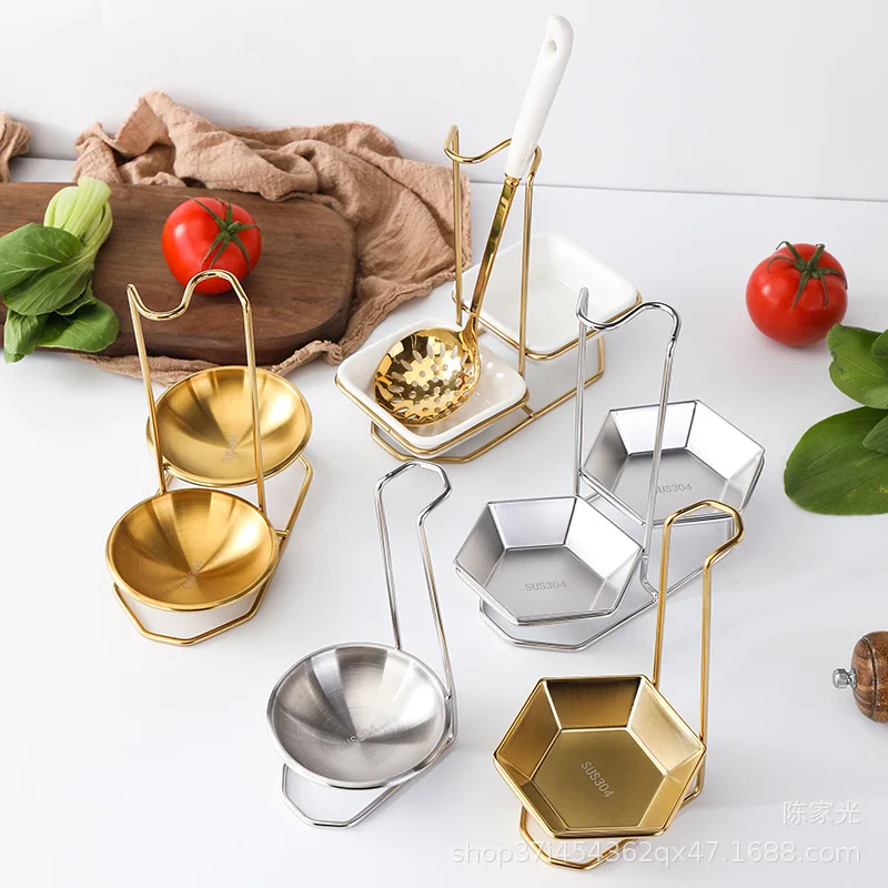 Kitchen Stainless Steel Rack with Spoon Rest and Strainer Holder for Metal or Ceramic Tray Ceramics or SS304 dish