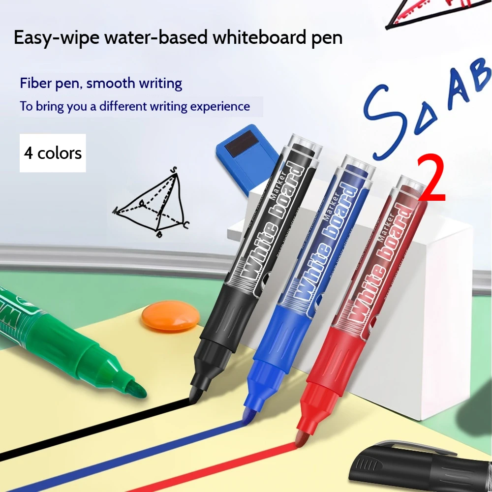Wholesale refillable design thick whiteboard marker pen big 4mm non toxic dry white board erase markers pens for office