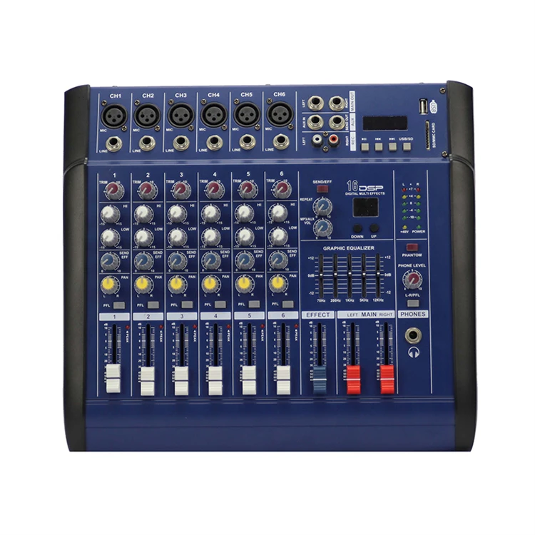 Pa Sound System Best Mixer With Phantom Hf 2 Channel Rack Dj Amplifier/mixer Car Power Board Amplifier Audio