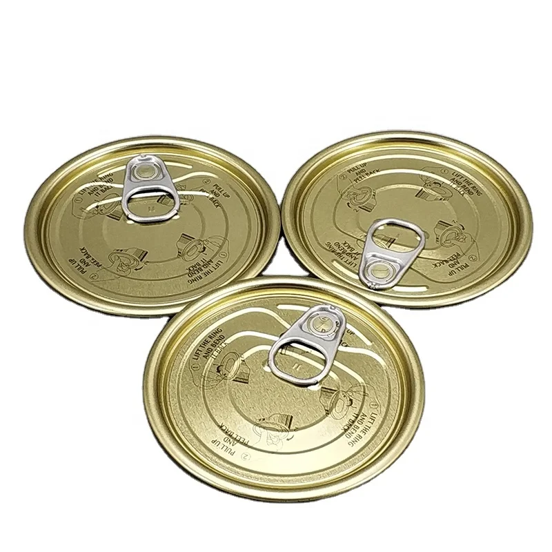 Best selling Tinplate EOE easy open lid 99mm 401Eoe Round Pull Ring Canning Can Lids Easy Open Peel Off End