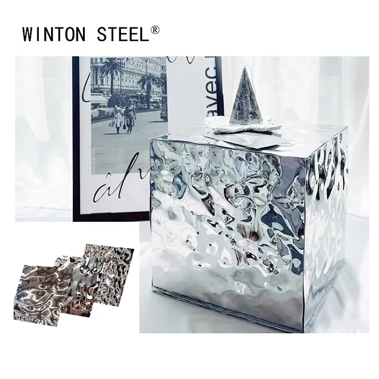 304 Water Ripple SS 316 Corrugated Decorative Water Ripple Stainless Steel Sheet